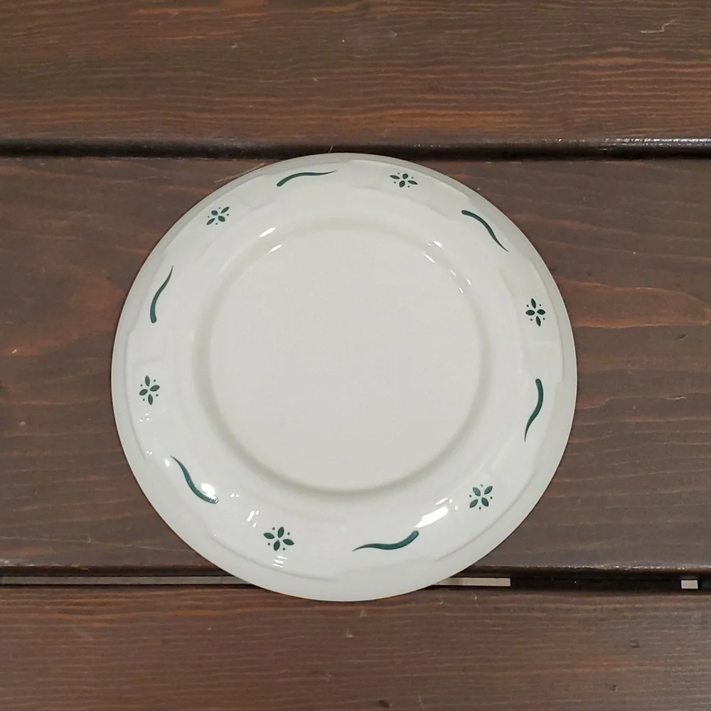 Longaberger Pottery Pillar Candle Holder Heritage Green